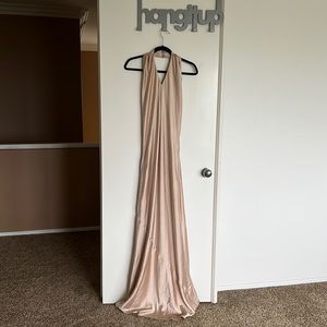 Show Me Your Mumu Jasmine Champagne Maxi Dress Size L
